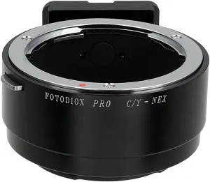 Fotodiox Pro Lens Mount Adapter, Contax/Yashica (CY, C/Y) Lenses to Sony E-Mount Mirrorless Camera Adapter - for Sony Alpha E-Mount Camera Bodies (APS-C & Full Frame Such as NEX-5, NEX-7, a7, a7II)