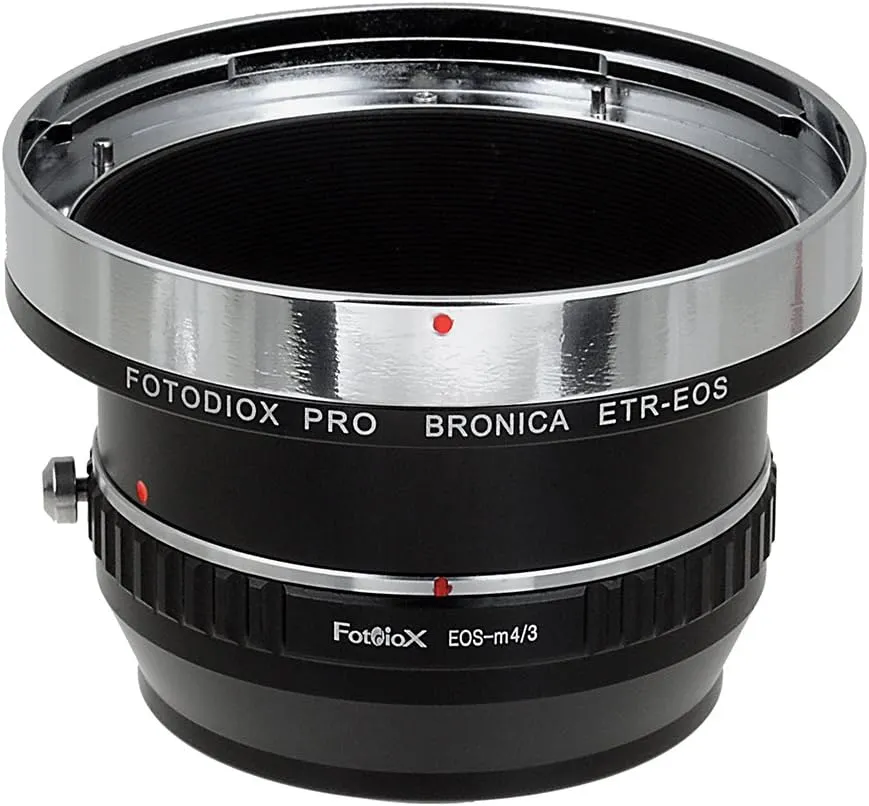 Fotodiox Pro Lens Mount Adapters, Bronica ETR (ETRC, ETRS, ETR-C, ETRSi) Mount Lenses to to MFT (Micro-4/3, M4/3) Mount Mirrorless Camera (Such as OM-D E-M10, Lumix GH4, and BMPCC)