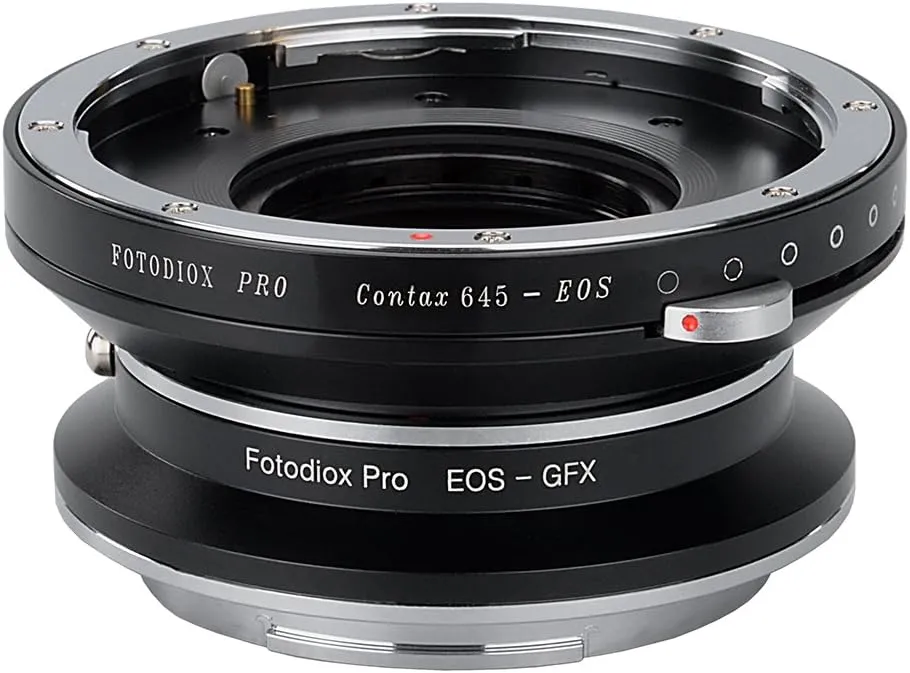 Fotodiox Pro Lens Mount Double Adapter, Contax 645 (C645) Mount and Canon EOS (EF/EF-S) D/SLR Lenses to Fujifilm G-Mount GFX Mirrorless Digital Camera Systems (Such as GFX 50S and More)