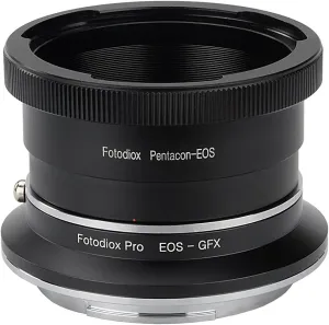 Fotodiox Pro Lens Mount Double Adapter, Pentacon 6 (Kiev 60) SLR and Canon EOS (EF/EF-S) D/SLR Lenses to Fujifilm G-Mount GFX Mirrorless Digital Camera Systems (Such as GFX 50S and More)