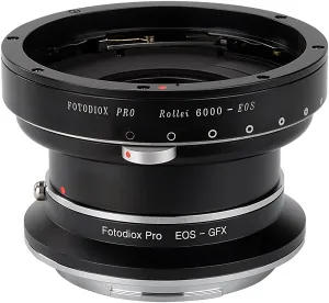 Fotodiox Pro Lens Mount Double Adapter, Rollei 6000 (Rolleiflex) Series and Canon EOS (EF/EF-S) D/SLR Lenses to Fujifilm G-Mount GFX Mirrorless Digital Camera Systems (Such as GFX 50S and More)