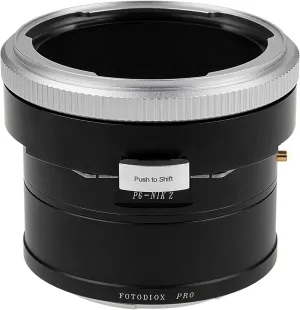 Fotodiox Pro Lens Mount Shift Adapter - Compatible with Pentacon 6 (Kiev 66) Mount Lens to Nikon Z-Mount Mirrorless Camera Body