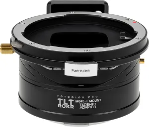Fotodiox Pro TLT ROKR - Tilt/Shift Lens Mount Adapter Compatible with Mamiya 645 (M645) Lens to L-Mount Alliance Mirrorless Cameras