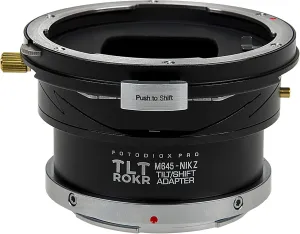 Fotodiox Pro TLT ROKR - Tilt/Shift Lens Mount Adapter Compatible with Mamiya 645 MF (M645) Mount Lenses to Nikon Z-Mount Mirrorless Camera Body