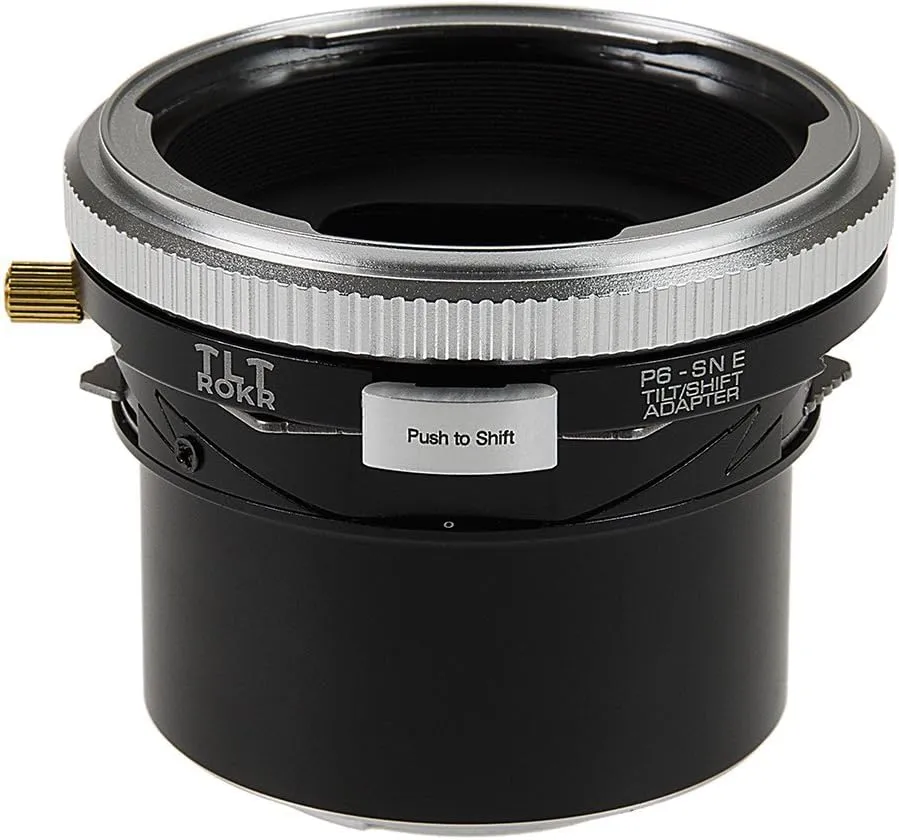 Fotodiox Pro TLT ROKR Tilt/Shift Lens Mount Adapter Compatible with Pentacon 6 (Kiev 66) SLR Lenses on E-Mount Mirrorless Camera Body