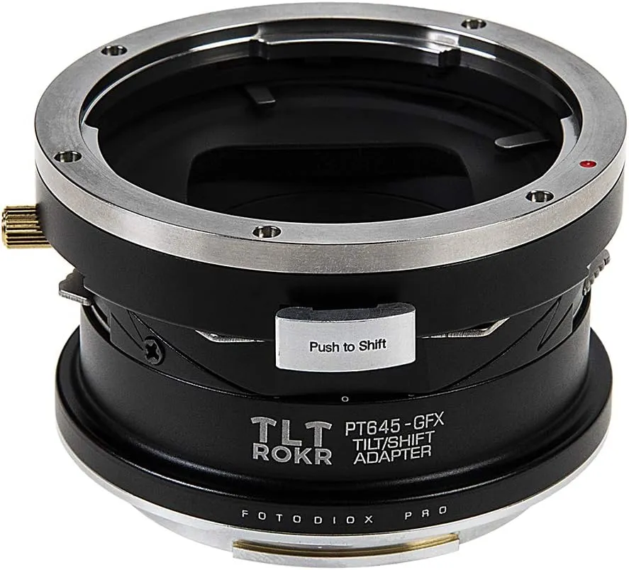 Fotodiox Pro TLT ROKR - Tilt/Shift Lens Mount Adapter Compatible with Pentax 645 (P645) Mount SLR Lenses to Fujifilm Fuji G-Mount GFX Mirrorless Camera Body