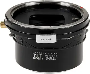 Fotodiox Pro TLT ROKR - Tilt/Shift Lens Mount Adapter for Mamiya 645 (M645) Mount Lenses to Sony Alpha E-Mount Mirrorless Camera Body