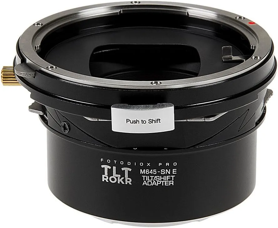 Fotodiox Pro TLT ROKR - Tilt/Shift Lens Mount Adapter for Mamiya 645 (M645) Mount Lenses to Sony Alpha E-Mount Mirrorless Camera Body