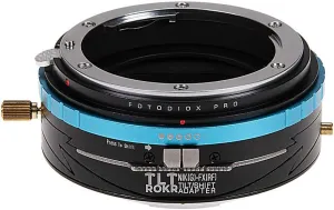 Fotodiox Pro TLT ROKR - Tilt/Shift Lens Mount Adapter for Nikon Nikkor F Mount G-Type D/SLR Lenses to Fujifilm Fuji X-Series Mirrorless Camera Body