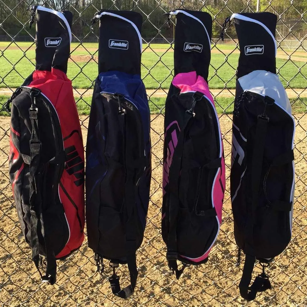 Franklin Sports Youth Baseball Bat Bag - Kids Teeball, Softball, Baseball Equipment Bag - Holds Bat, Helmet, Cleats and More