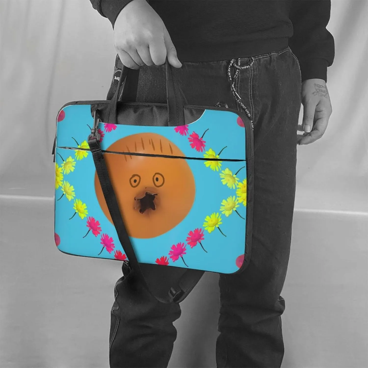 Frightened Pomegranate Laptop Shoulder Bag,# Ultra Slim And Portable, With Padded Shoulder Strap And Handleã€‚