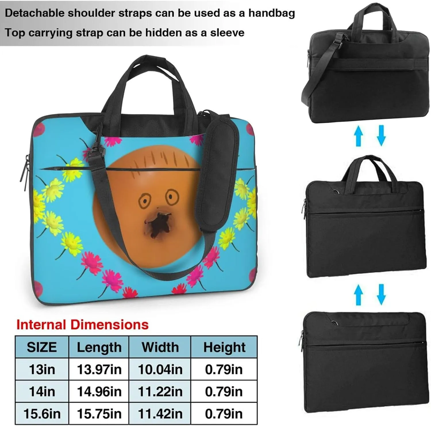 Frightened Pomegranate Laptop Shoulder Bag,# Ultra Slim And Portable, With Padded Shoulder Strap And Handleã€‚