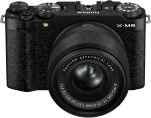 Fujifilm X-M5 Mirrorless Digital Camera XC15-45mmF3.5-5.6 OIS PZ Lens Kit - Black (Renewed)