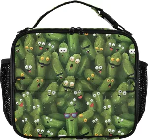 Funny Pickle Lunch Bags for Teens Men Women Large Capacity Leak-Proof Cooler Bag Cucumber Lunch Box for Office Work Picnic