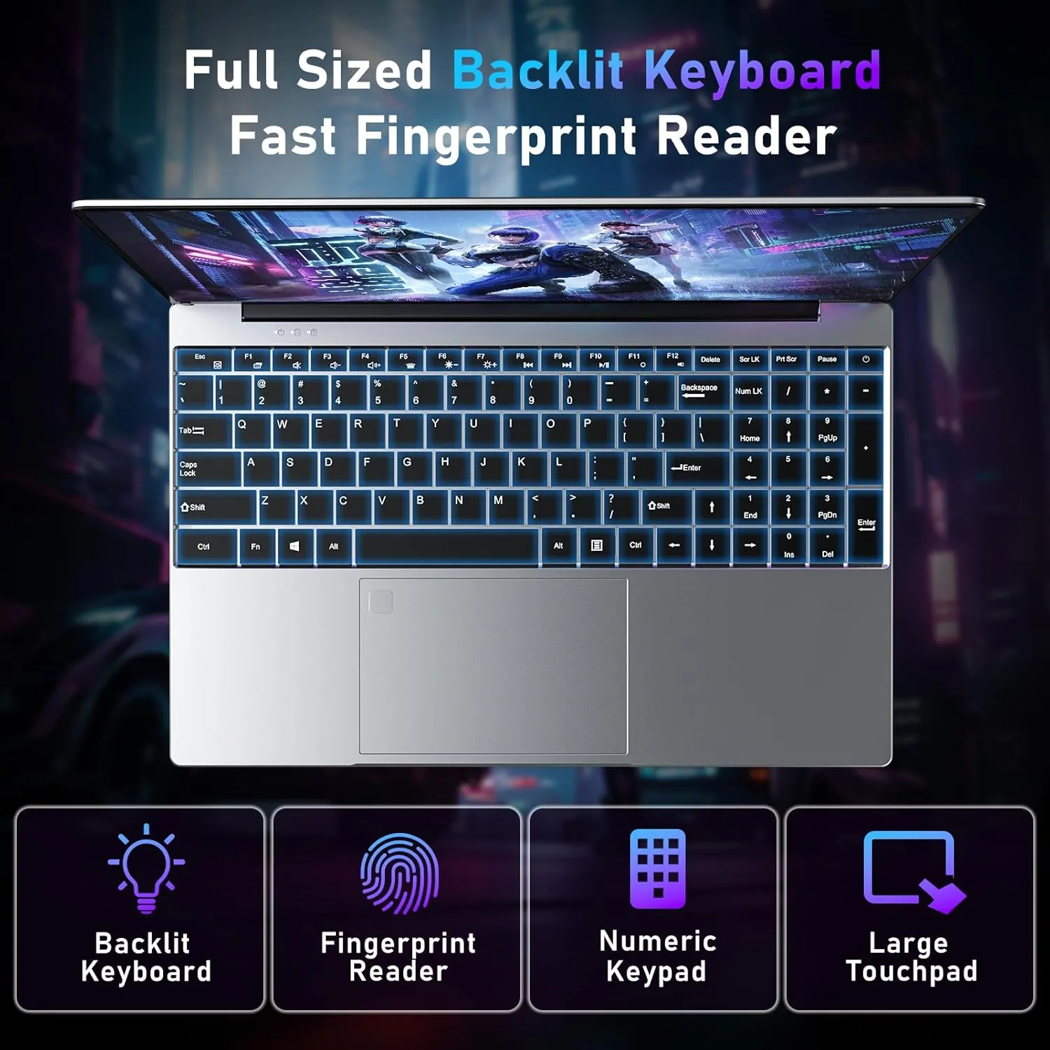 Gaming Laptop,15.6 Inch Laptop Computer,16GB RAM 1TB SSD,AMD Ryzen 5 7430U 6C/12T Processor(up to 4.3Ghz),AMD Radeon Graphics,15.6”FHD 1920 * 1080 Display,WiFi 5,BT5.0,Backlit Keyboard