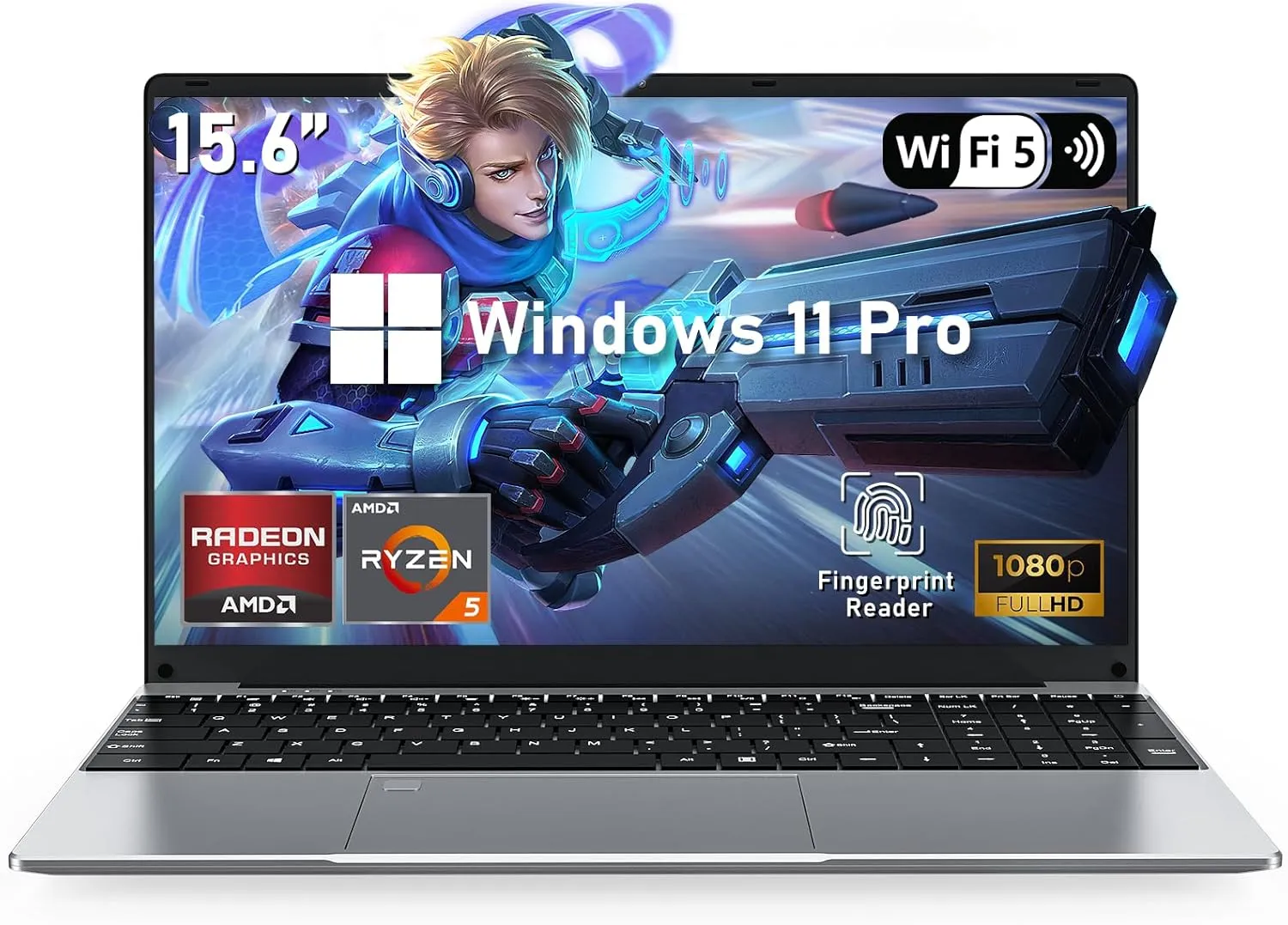 Gaming Laptop,15.6 Inch Laptop Computer,16GB RAM 1TB SSD,AMD Ryzen 5 7430U 6C/12T Processor(up to 4.3Ghz),AMD Radeon Graphics,15.6”FHD 1920 * 1080 Display,WiFi 5,BT5.0,Backlit Keyboard