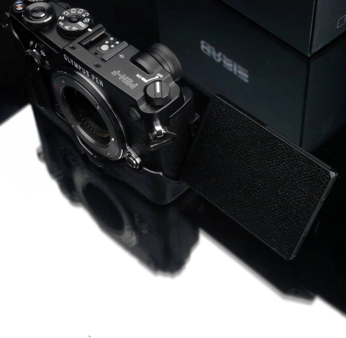 Gariz Genuine Leather Camera Case for Olympus PEN F HG – penfbk Black