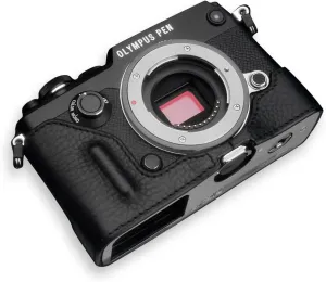Gariz Genuine Leather Camera Case for Olympus PEN F HG – penfbk Black