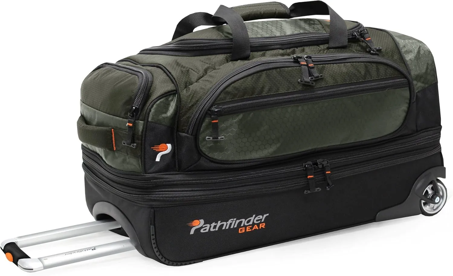 Gear 26 Inch Rolling Drop Bottom Duffel, Olive, One Size