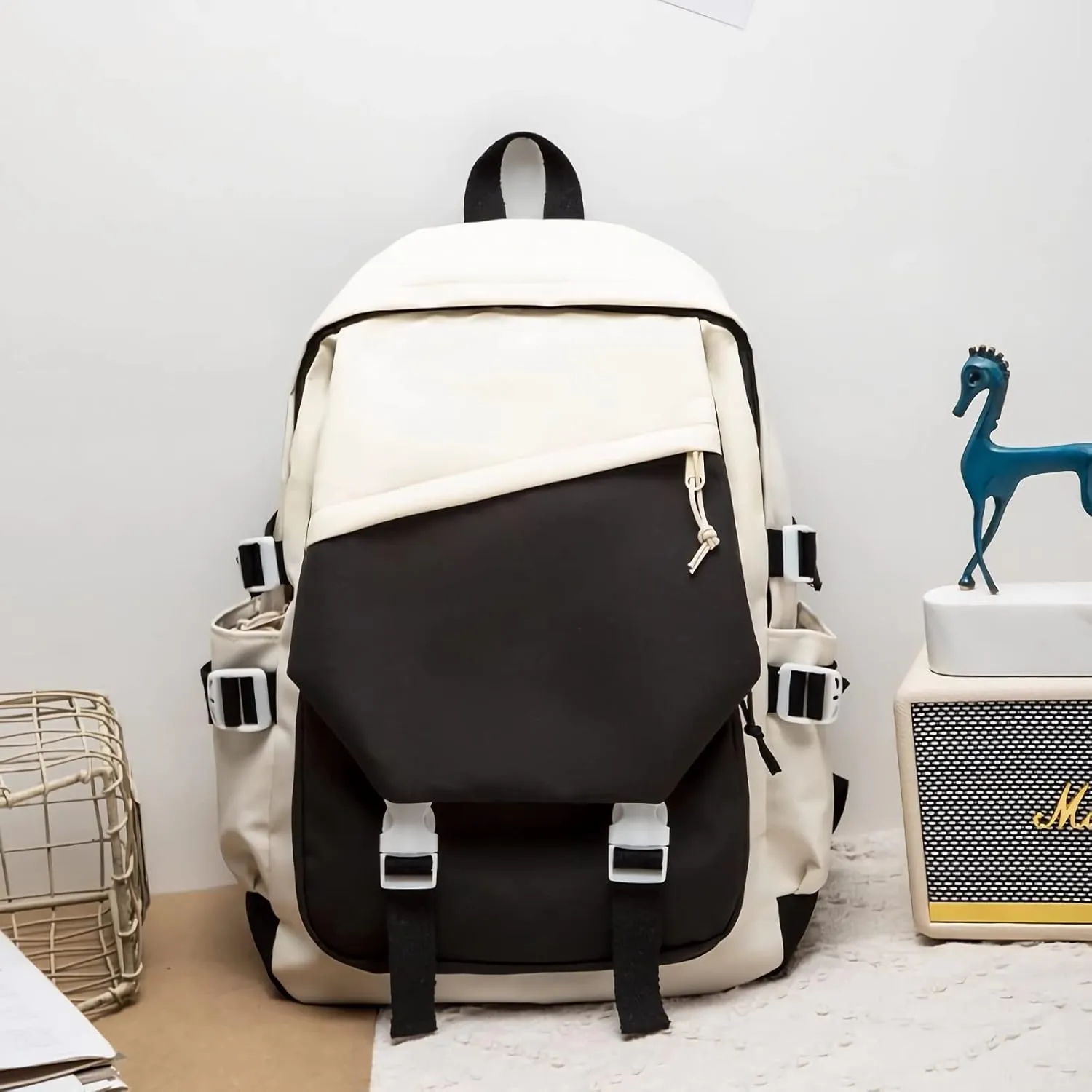 Genshin Impact Backpack Keqing Anime Laptop Bookbag Student Backpack 3D Print School Bags Travel Backpack With Gift