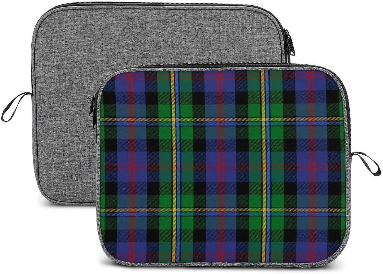 Geometrics Grey Silver Large Capacity Portable Laptop Case Unisex
