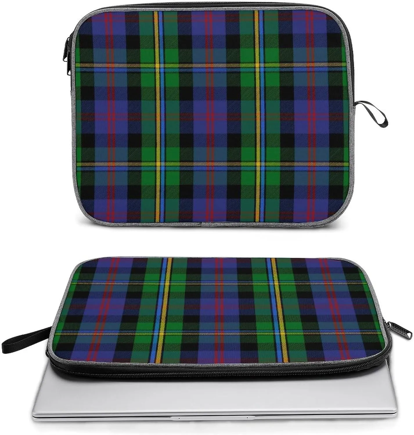 Geometrics Grey Silver Large Capacity Portable Laptop Case Unisex