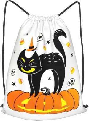 Gocerktr Halloween 1 Drawstring Backpack for Women Men Waterproof String Bag Lightweight Gym Sackpack Beach Hiking Yoga Travel