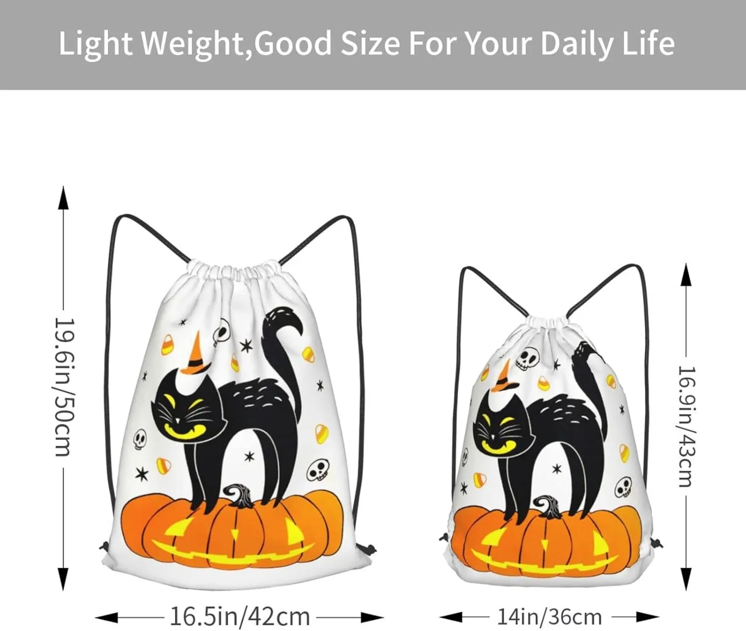 Gocerktr Halloween 1 Drawstring Backpack for Women Men Waterproof String Bag Lightweight Gym Sackpack Beach Hiking Yoga Travel