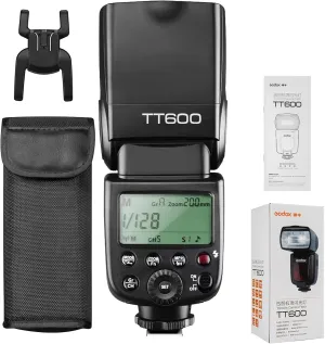 Godox Flash TT600-2.4G Wireless X System, High-Speed Sync, Compatible with Canon Nikon Pentax Olympus DSLR Cameras. Powerful GN60, Quick Recycle, and Versatile Flash Modes