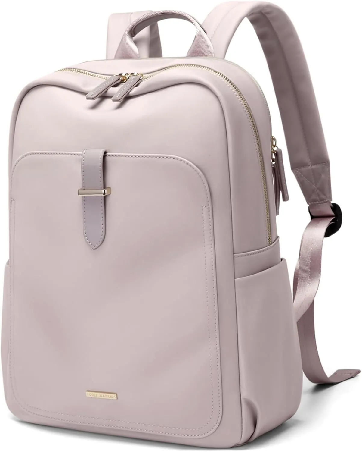 GOLF SUPAGS Laptop Backpack Purse for Women Fits 14 Inch Notebook Casual Daypack Work Travel College Bookbag Fashion Computer Bag (Grey Pinkish, 14 Inch)