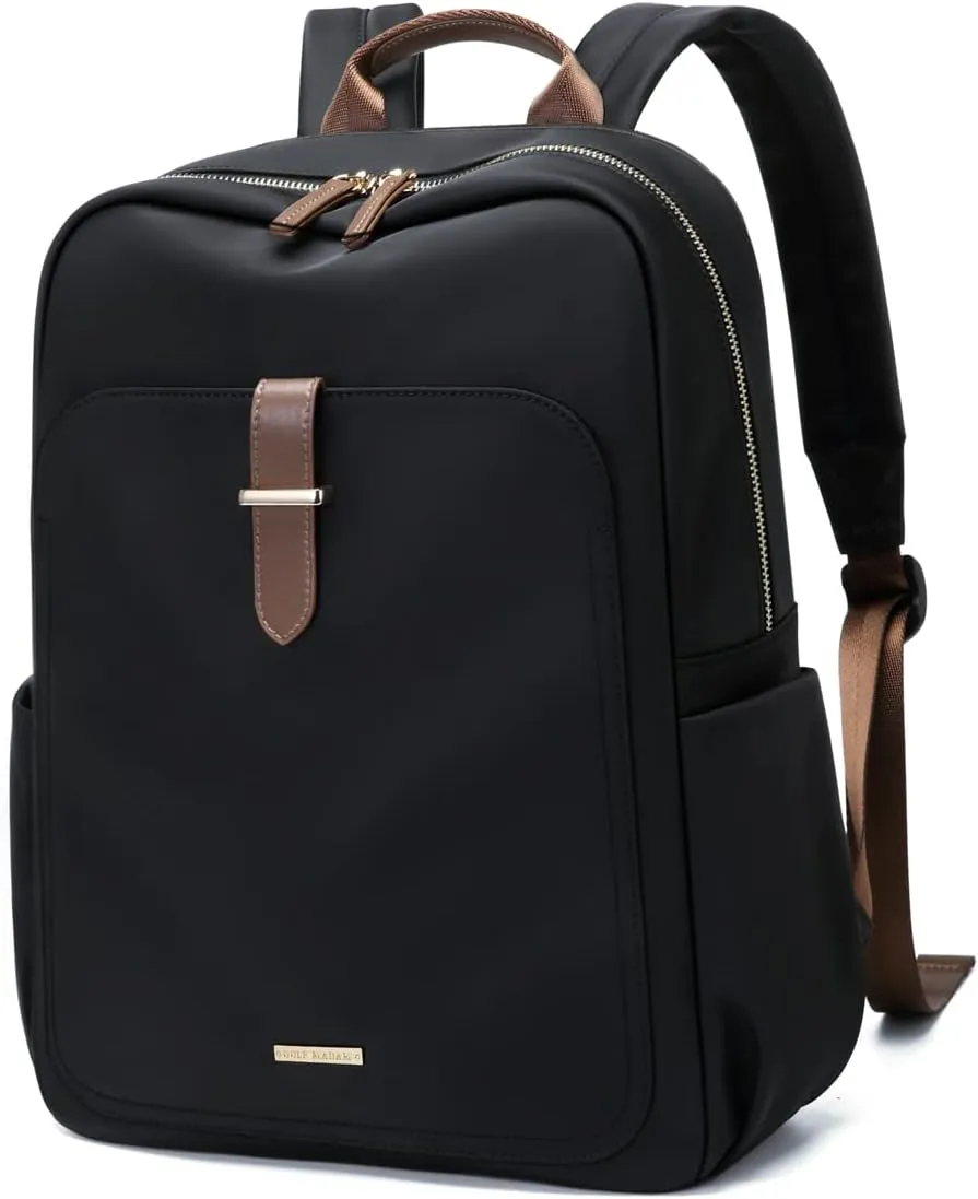 GOLF SUPAGS Laptop Backpack Purse for Women Fits 14 Inch Notebook Casual Daypack Work Travel College Bookbag Fashion Computer Bag,Black