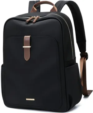 GOLF SUPAGS Laptop Backpack Purse for Women Fits 14 Inch Notebook Casual Daypack Work Travel College Bookbag Fashion Computer Bag,Black