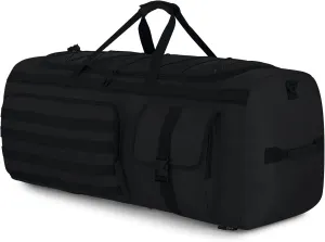 Gonex 130L Extra Large Duffel Bag for Men, Heavy Duty 3 in 1 Convertible Carry Travel Duffle, with Shoe Compartment, Tactical Loops, Sports Gear Bag for Family Trips (Black)