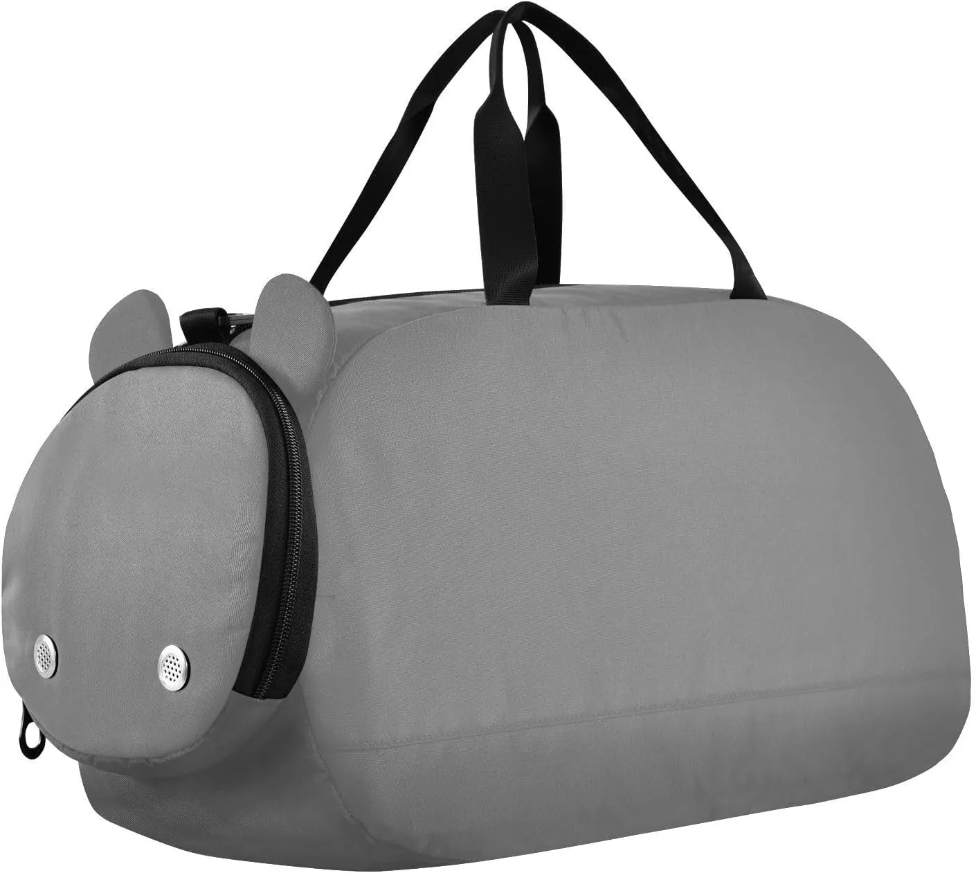 Gray Gym Duffel Bag with Shoes Compartment Lightweight Sports Duffel Bag for Travel, Swimming, Dance, Ballet