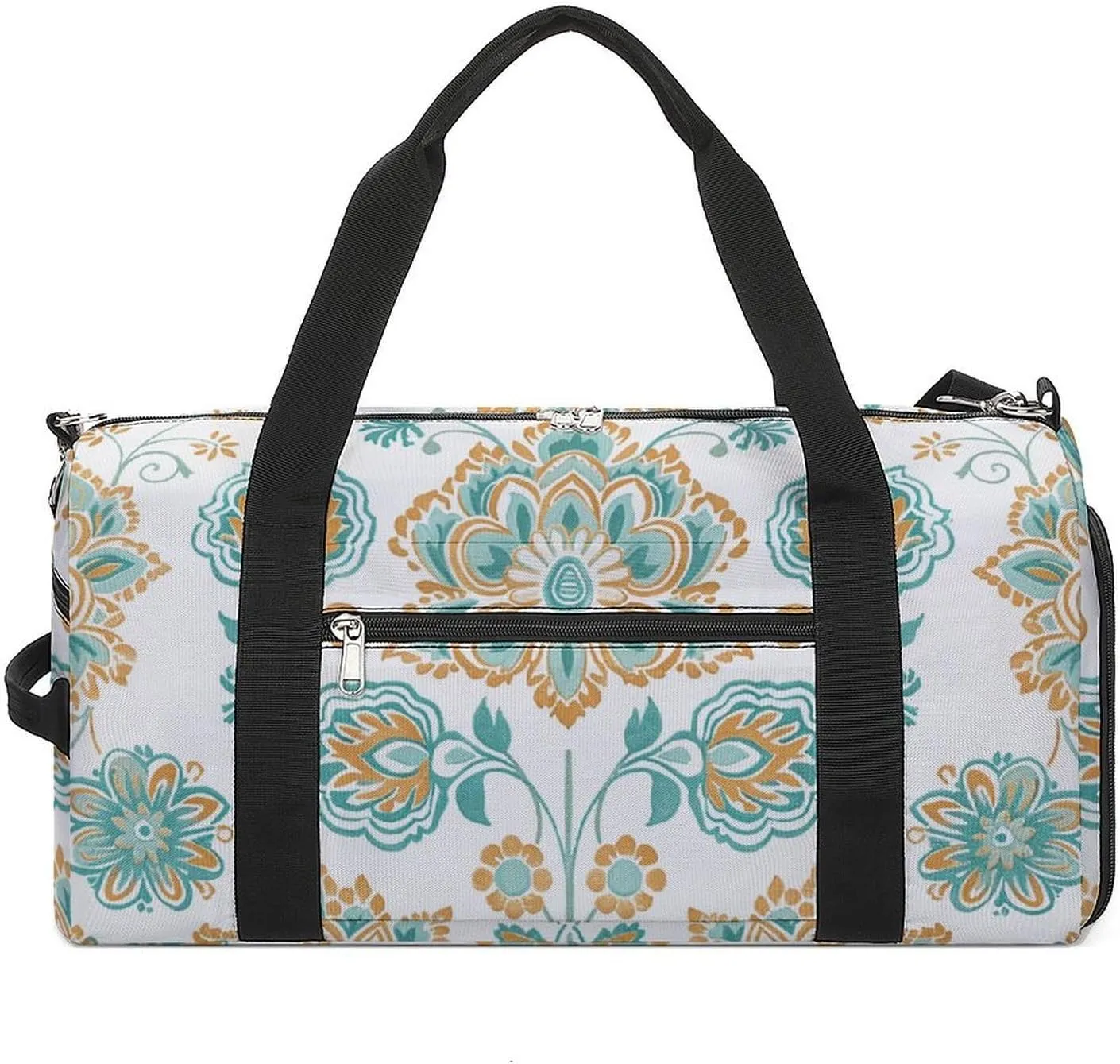 Gym Bag for Men Women Travel Duffle Bag Lightweight Weekender Duffel Bag Intricate Floral Pattern Carry on Bag