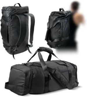 Gym Duffle Bag Backpack - 60L - Heavy Duty Gym Bag for Men/Women with Shoe Compartment - Multiple Pockets & Straps - Water Resistant Weekender Bag for Workout & Travel