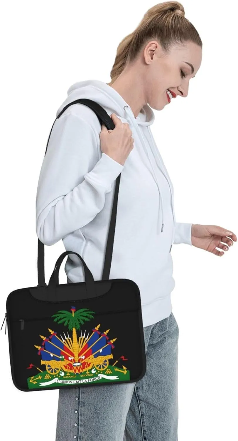 Haiti Flag Laptop Case, 15.6 inch Laptop Sleeve Durable Computer Carrying Case for Men Women