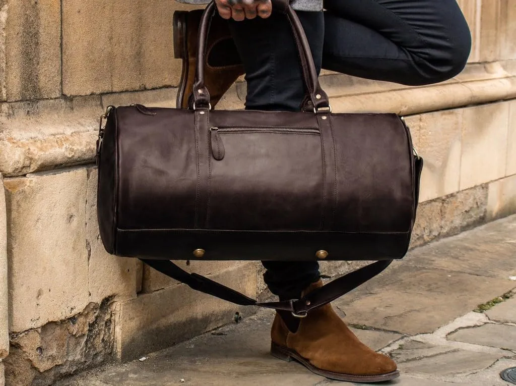 Handcrafted Leather Weekender Bag – Multi-Compartment Design for Travel,weekend outdoor sports gym Perfect for Men & Women