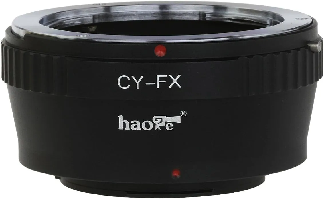 Haoge Lens Mount Adapter for Contax/Yashica C/Y CY Mount Lens to Fujifilm Fuji X FX Mount Camera as X-A5 X-A10 X-A20 X-E1 X-E2 X-E2s X-E3 X-H1 X-M1 X-Pro1 X-Pro2 X-T1 X-T2 X-T3 X-T10 X-T20 X-T30