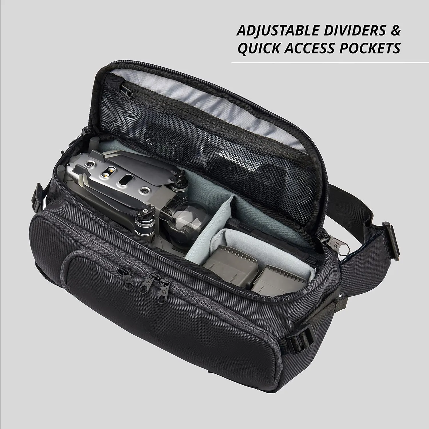 Hex Ranger DSLR Sling, with Adjustable Carry Straps, Collapsible Interior Dividers & More, Glacier Camo