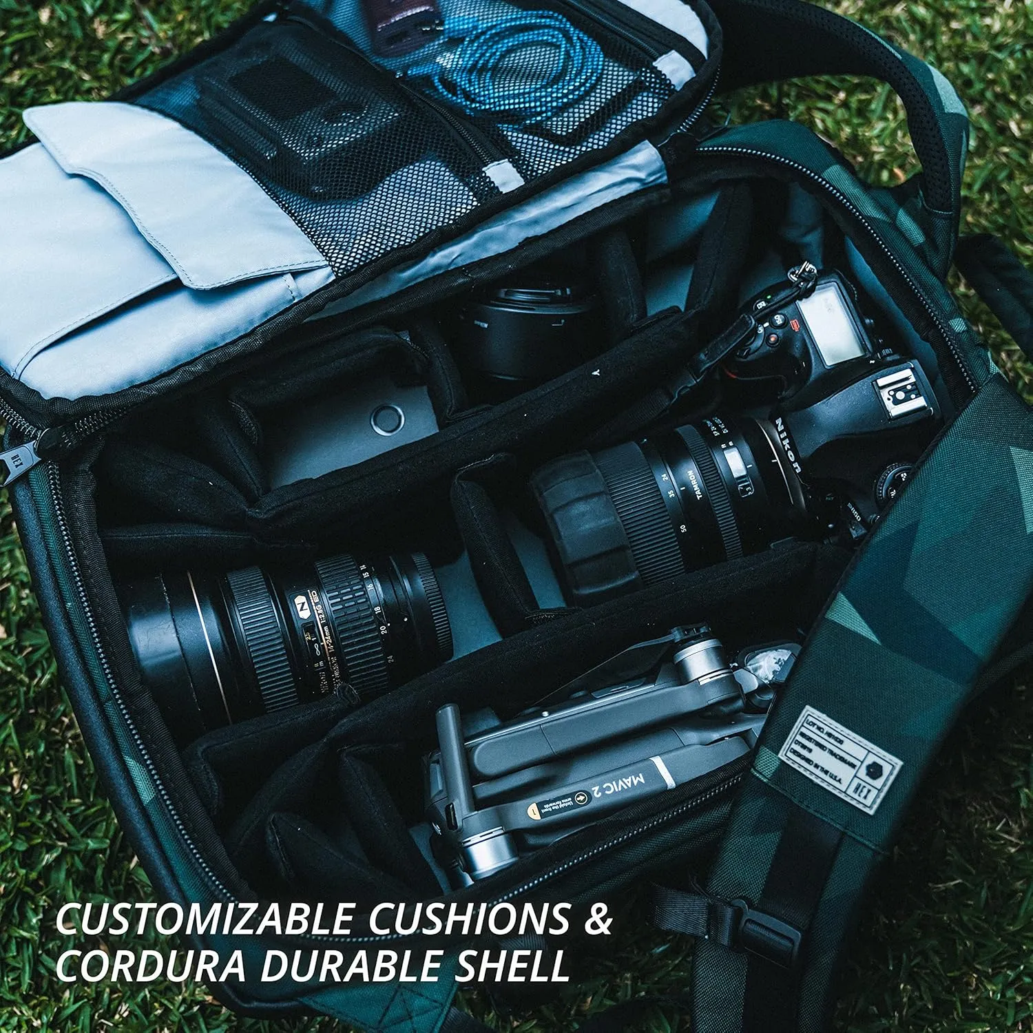 Hex Ranger DSLR Sling, with Adjustable Carry Straps, Collapsible Interior Dividers & More, Glacier Camo