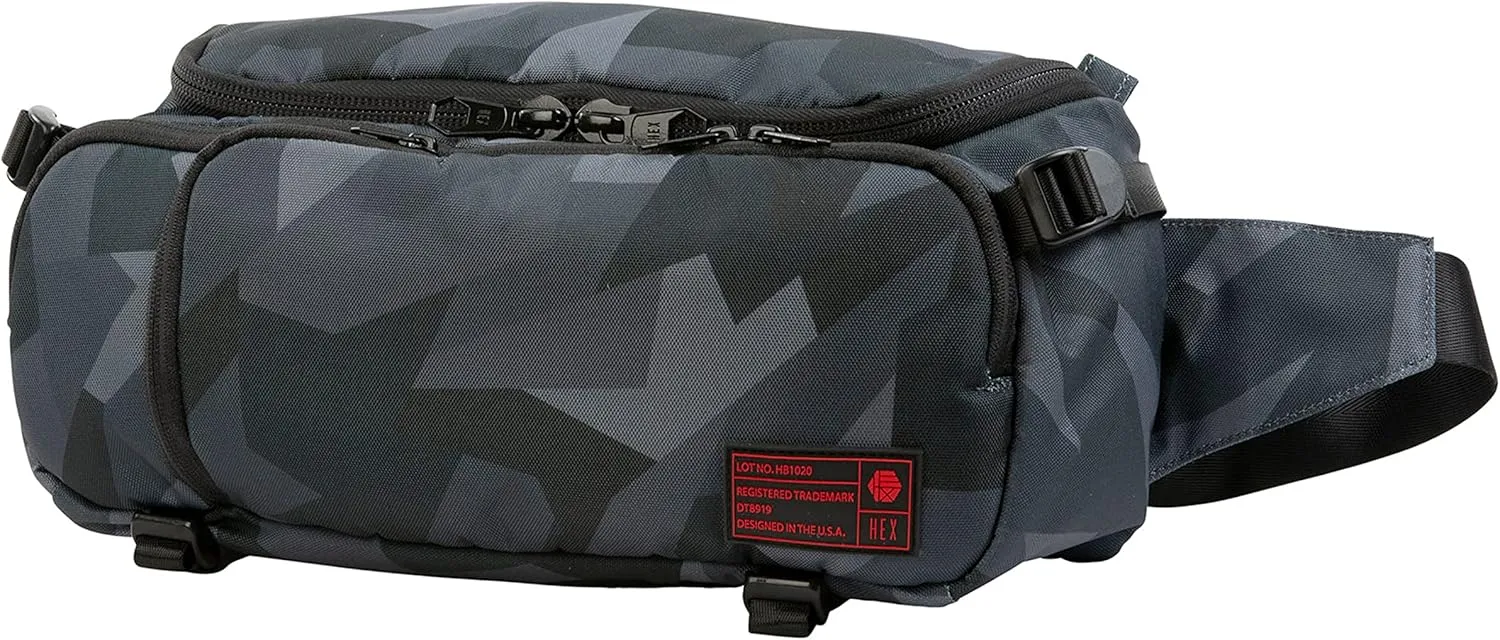 Hex Ranger DSLR Sling, with Adjustable Carry Straps, Collapsible Interior Dividers & More, Glacier Camo