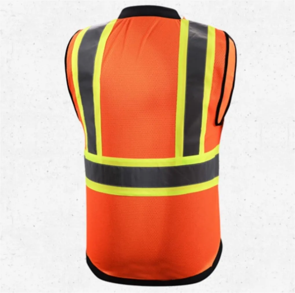 Hi Vis Vests, Zipper Vest Traffic Security Construction Reflective Clothing Reflective Safety Vest