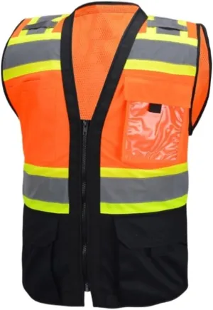 Hi Vis Vests, Zipper Vest Traffic Security Construction Reflective Clothing Reflective Safety Vest