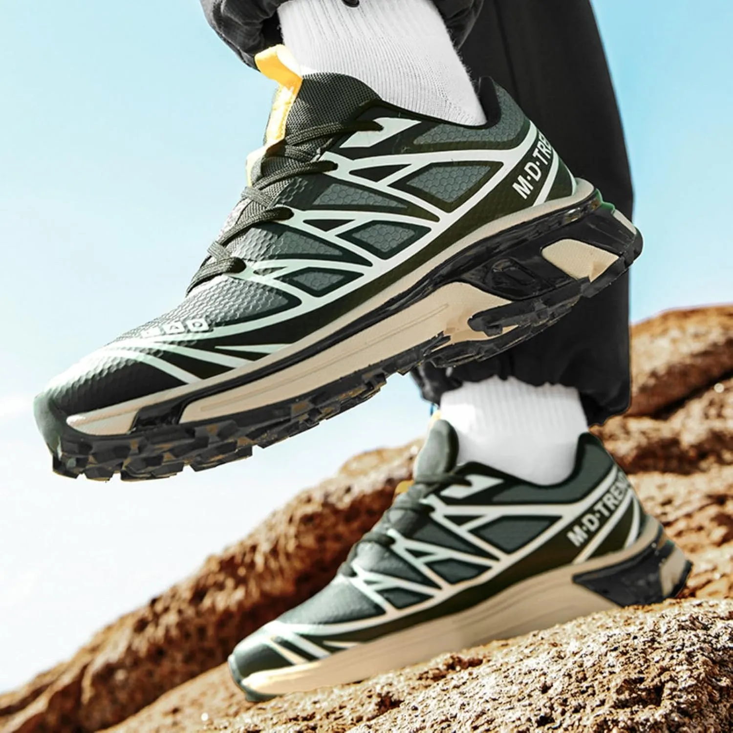 High - end and Stylish Men's Shock - Absorbing Sports Shoes, Suitable for Sports Like Running and Fitness, as Well as Outdoor Hiking and Daily Outings