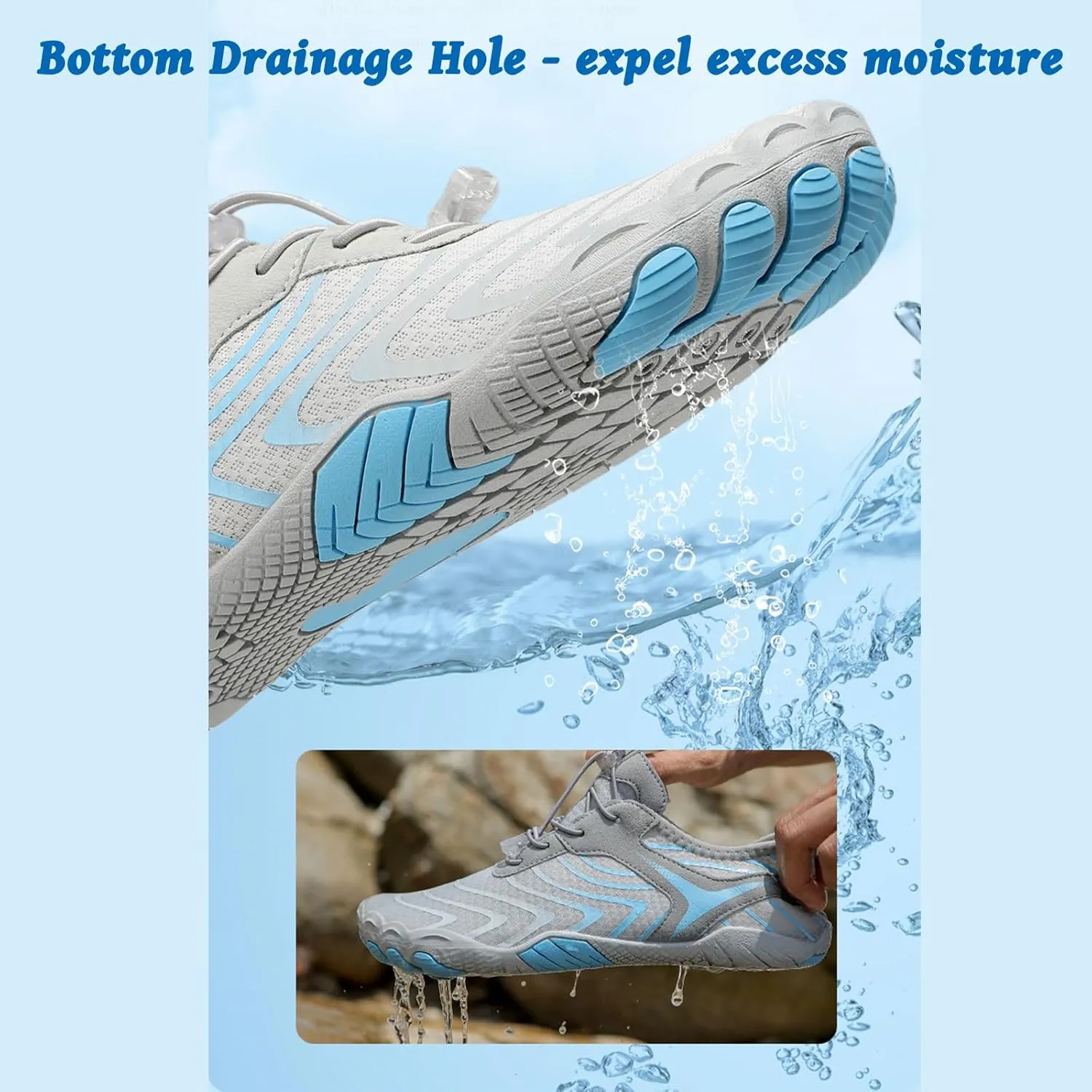 Hike Barefoot Shoes Womens Mens, Pro Water Shoes Barefoot Hike Shoes, Wide Toe Box Non-Slip Breathable