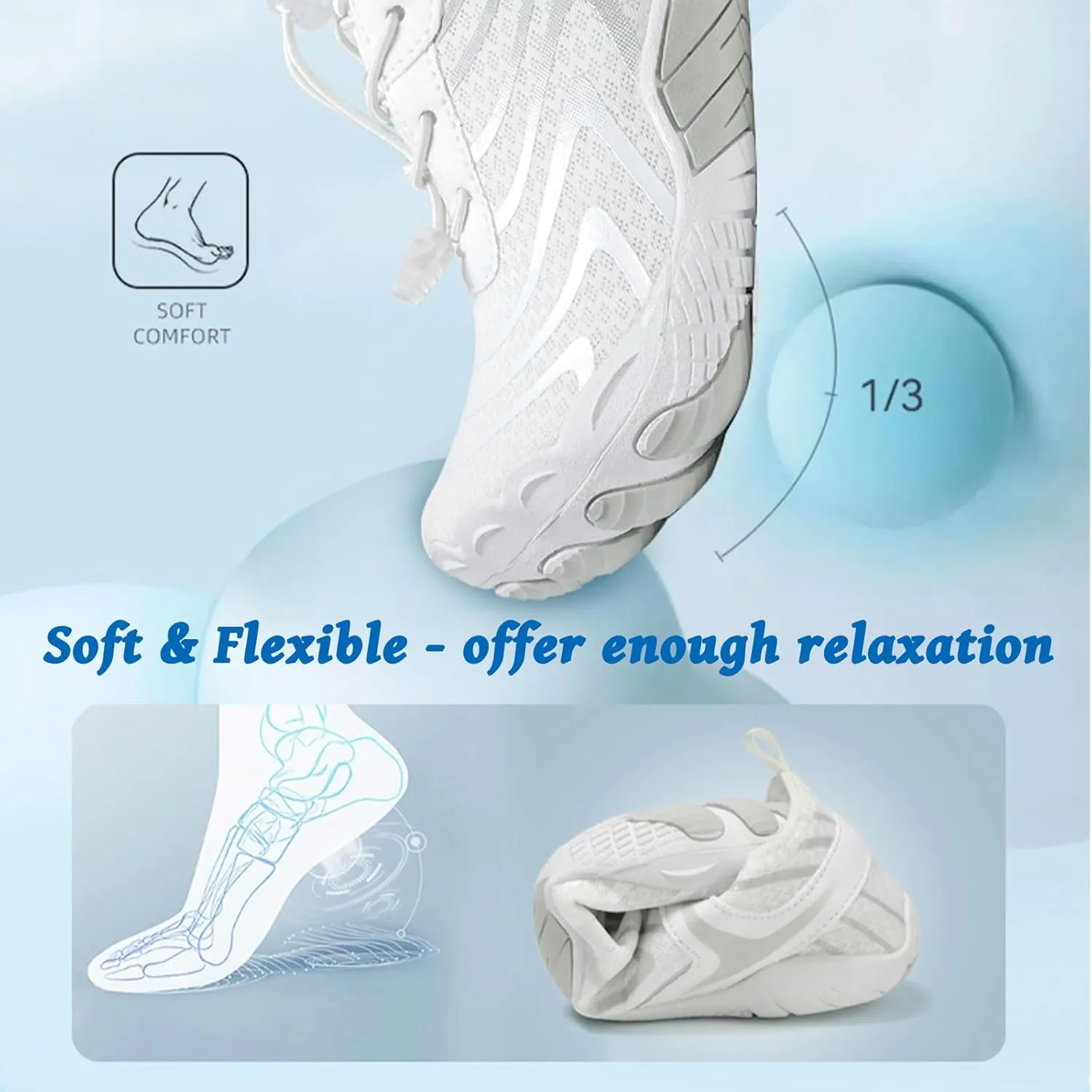 Hike Barefoot Shoes Womens Mens, Pro Water Shoes Barefoot Hike Shoes, Wide Toe Box Non-Slip Breathable