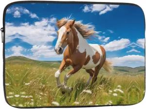 Horses on The Prairie Prints Shockproof Portable Laptop Sleeve Bag 15 inch - Protective Case for Men and Women's Business Travel, Office Daily Use