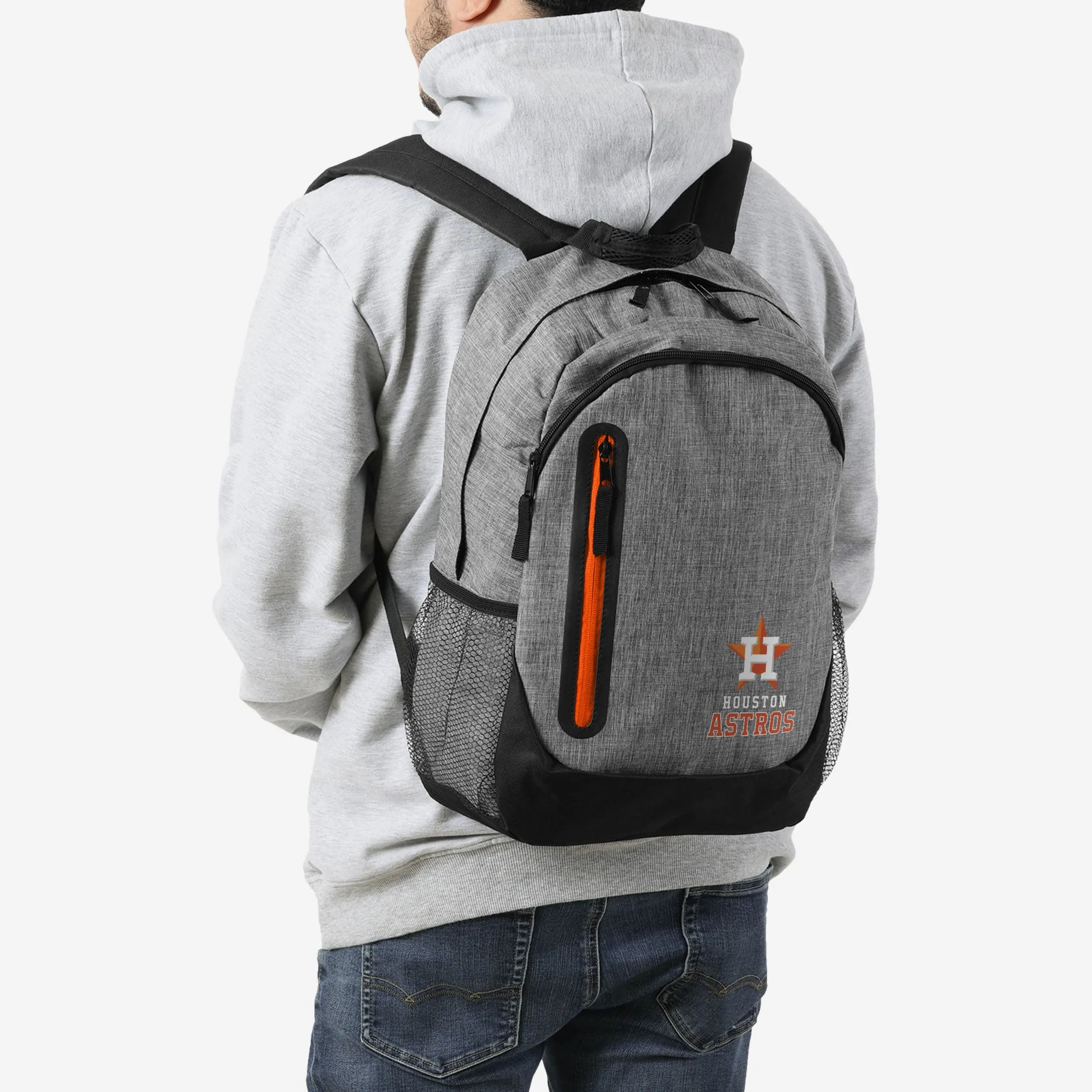 Houston Astros Heather Grey Bold Color Backpack