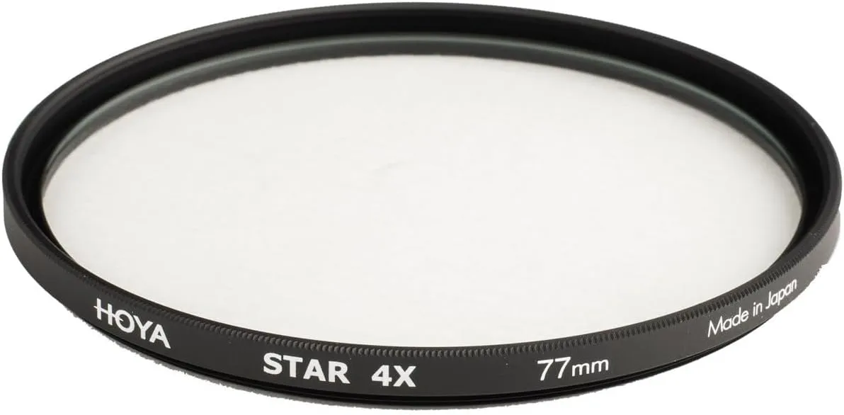 Hoya Star 4X Screw-in Camera Star Filter – 77mm Lens Filter Creates 4-Beam Light Effect – Multi-Coated & Slim Frame Cross Effect for DSLR & Mirrorless Cameras – Night & Creative Photography